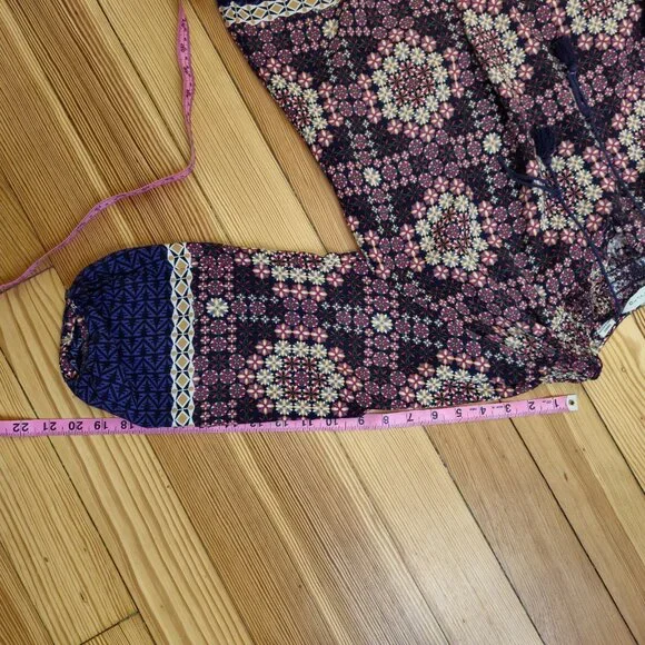 Anthropologie Tylho Tribal Festival Rayon Boho Peasant Blouse Artisan S - Picture 7 of 10